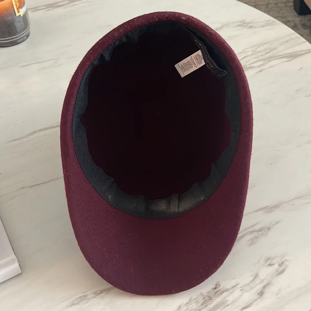 BCBG MaxAzria Burgundy Hat - Picture 6 of 6